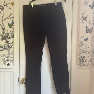Lands’ End Black Corduroy Straight Leg Pants - Size 14